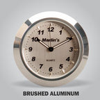 Marlin's Chrome Motorcycle Clock Talon Motorcycle Handlebar Mount with Brushed Aluminum Face