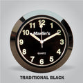 Marlin's Motorcycle Clock Traditional Black Clock Face with Black Bezel Only