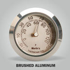 Marlin's Black Motorcycle Thermometer Talon Motorcycle Handlebar Mount with Brushed Aluminum (Fahrenheit Scale) Face