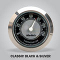 Marlin's Motorcycle Thermometer CLASSIC Black and Silver (Fahrenheit) Face Only