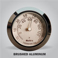 Marlin's Motorcycle Thermometer  Brushed Aluminum (Fahrenheit) with Black Bezel Face Only