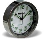 Marlin's Motorcycle Clock White Face EasyTimer Clock for Flat Panel Adhesive Mounting