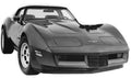 Corvette front grill license plate filler with full fins fits C3 Vette 1980 to 1982 All Models Grillmate