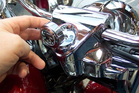 Harley-Davidson ビレットアナログ時計 クローム Marlin's Chrome Motorcycle Clock for Harley Davidson Road King
