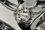 Marlin's Chrome or Black 3D Crown Swivel Fork Lock Key Cover for Harley Davidson Road King FLHR Motorcycle