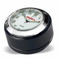 Marlin's Gloss Black Motorcycle Clock for Harley Davidson Road King Swivel Fork Lock Key Cover with Radiant White Face