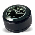 Marlin's Gloss Black Motorcycle Clock for Harley Davidson Road King Swivel Fork Lock Key Cover with Traditional Black Face and Bezel