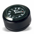 Marlin's Limited Edition Gloss Black Motorcycle Clock for Harley Davidson Road King Swivel Fork Lock Key Cover with Black Roman Numeral Face and Bezel - Road King Custom