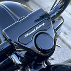 Marlin's Chrome or Black Swivel Fork Lock Key Cover for Harley Davidson Road King FLHR Motorcycle