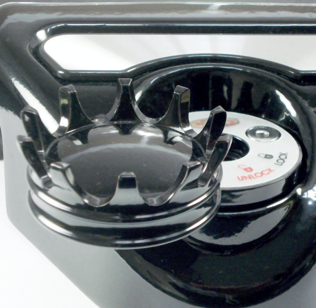 Marlin's Chrome or Black 3D Crown Swivel Fork Lock Key Cover for Harley Davidson Road King FLHR Motorcycle