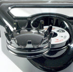 Marlin's Chrome or Black 3D Crown Swivel Fork Lock Key Cover for Harley Davidson Road King FLHR Motorcycle
