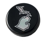 Marlin's Gloss Black Swivel Fork Lock Key Cover with Laser Engraved U.S. State Outline for Harley Davidson Road King FLHR Motorcycle