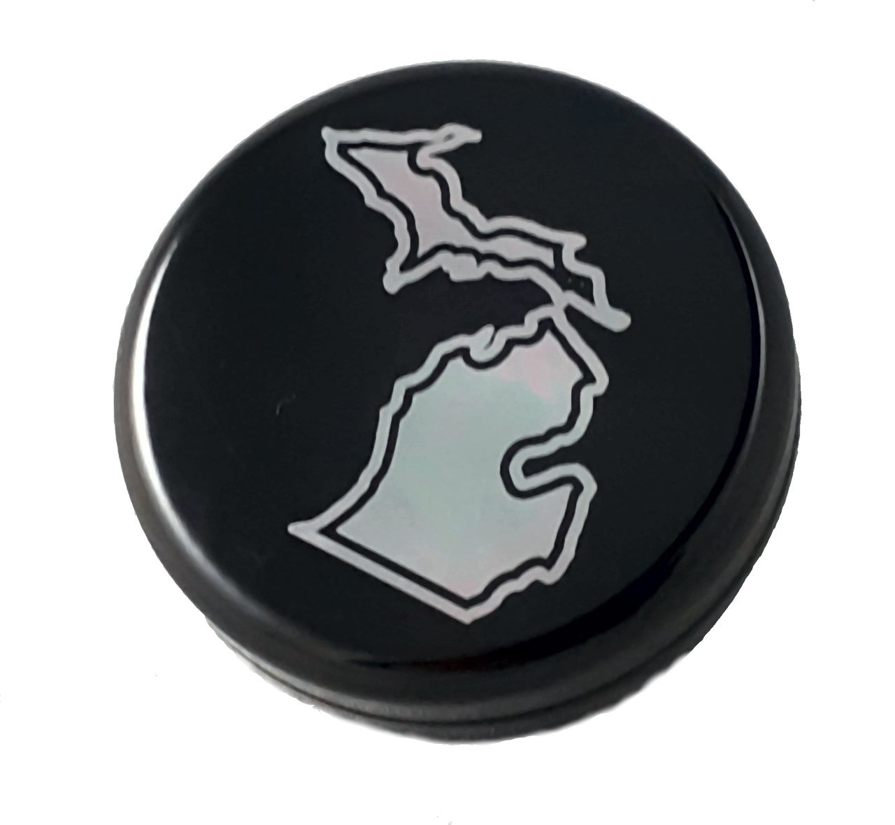 Marlin's Gloss Black Swivel Fork Lock Key Cover with Laser Engraved U.S. State Outline for Harley Davidson Road King FLHR Motorcycle