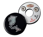 Marlin's Gloss Black Swivel Fork Lock Key Cover with Laser Engraved U.S. State Outline for Harley Davidson Road King FLHR Motorcycle