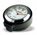 Marlin's Gloss Black Motorcycle Clock for Harley Davidson Road King Flip Fork Lock Key Cover with Radiant White Face
