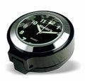 Marlin's Gloss Black Motorcycle Clock for Harley Davidson Road King Flip Fork Lock Key Cover with Traditional Black Face