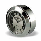 Marlin's Chrome Motorcycle Clock TOCS Multi-Purpose Tape / Screw On with Black and Silver Horseshoe Clock - Fits Road King Tank and Flat Panel & More