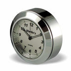 Marlin's Chrome Motorcycle Clock TOCS Multi-Purpose Tape / Screw On with Brushed Aluminum Clock - Fits Road King Tank and Flat Panel & More
