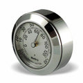 Marlin's Chrome Motorcycle Thermometer TOCS Multi-Purpose Tape / Screw On with Brushed Aluminum Thermometer (Fahrenheit Scale) - Fits Road King Tank and Flat Panel & More