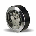 Marlin's Black Motorcycle Clock TOCS Multi-Purpose Tape / Screw On with Black and Silver Horseshoe Clock - Fits Road King Tank and Flat Panel & More