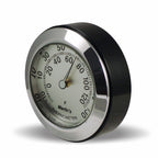 Marlin's Black Thermometer CHAMP Mount (Control Housing with Adjustable Mounting Position) with Brushed Aluminum Thermometer (Fahrenheit Scale) Face