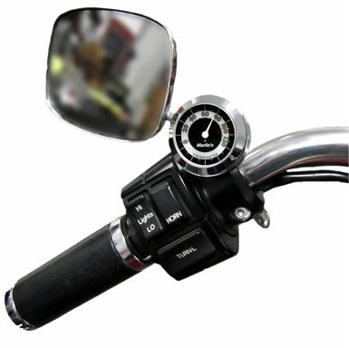 Marlin's CHAMP Mount (Control Housing with Adjustable Mounting Position) with RETRO Black and White Thermometer (Fahrenheit Scale) Face