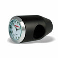 Marlin's Black Motorcycle Clock Bullet Billet Style Handlebar Mount with Radiant White Face