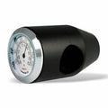 Marlin's Black Motorcycle Thermometer Bullet Billet Style Handlebar Mount with Radiant White (Fahrenheit /Small Celsius Scale) Face