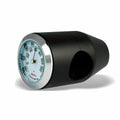 Marlin's Black Motorcycle Thermometer Bullet Billet Style Handlebar Mount with Radiant White (Fahrenheit /Small Celsius Scale) Face