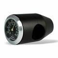 Marlin's Black Motorcycle Thermometer Bullet Billet Style Handlebar Mount with Traditional Black (Fahrenheit /Small Celsius Scale) Face