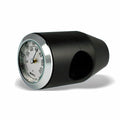Marlin's Black Motorcycle Thermometer Bullet Billet Style Handlebar Mount with Brushed Aluminum (Fahrenheit Scale) Face