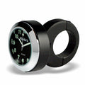 Marlin's Black Motorcycle Clock Classic Adjustable Ring Style Handlebar Mount with Traditional Black Face