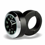Marlin's Black Motorcycle Clock Classic Adjustable Ring Style Handlebar Mount with Traditional Black Face
