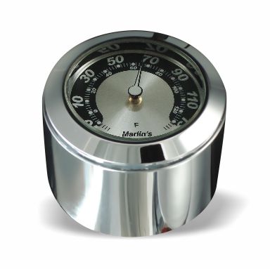 Marlin's FSBC1 Billet Fork Stem Nut Cover Mount For Pre 2010 Sportsters® - Pre ‘06 Dynas®  - Metrics and Springers Motorcycle Clock or Thermometer