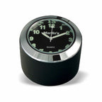 Marlin's Black Motorcycle Clock FSBC1 Billet Fork Stem Mount Fits Pre 2010 Sportsters® - Pre ‘06 Dynas® - Fits Metric & Customs with Added Adapter with Traditional Black Clock Face