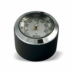 Marlin's Black FSBC1 Billet Fork Stem Mount Fits Pre 2010 Sportsters® - Pre ‘06 Dynas® - Fits Metric & Customs with Added Adapter with Brushed Aluminum Thermometer (Fahrenheit Scale) Face