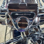 Marlin's Gloss Black Swivel Fork Lock Key Cover with Custom Laser Engraving for Harley Davidson Road King FLHR Motorcycle