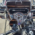 Marlin's Gloss Black Swivel Fork Lock Key Cover with Laser Engraved U.S. State Outline for Harley Davidson Road King FLHR Motorcycle