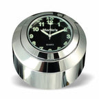 Marlin's Chrome Motorcycle Clock FSBC2 Large Billet Fork Stem Mount Fits Softails® (Does Not Fit Springers®),  ‘06 - Current and Dynas®,  Wide Glides®, FXDWG® most VRSC™ with Traditional Black Clock Face