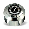 Marlin's Chrome Motorcycle Clock FSBC2 Large Billet Fork Stem Mount Fits Softails® (Does Not Fit Springers®),  ‘06 - Current and Dynas®,  Wide Glides®, FXDWG® most VRSC™ with RETRO Black and White Thermometer (Fahrenheit Scale)Face