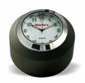 Marlin's Black Motorcycle Clock FSBC2 Large Billet Fork Stem Mount Fits Softails® (Does Not Fit Springers®),  ‘06 - Current and Dynas®,  Wide Glides®, FXDWG® most VRSC™ with Radiant White Clock Face