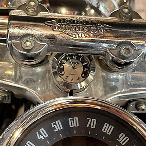 Marlin's FSBC3 Billet Steering Stem Top Washer Cover Mount for 2014 to current Dynas®  and Softails® Motorcycle Clock or Thermometer