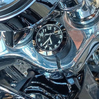 Marlin's FSBC3 Billet Steering Stem Top Washer Cover Mount for 2014 to current Dynas®  and Softails® Motorcycle Clock or Thermometer