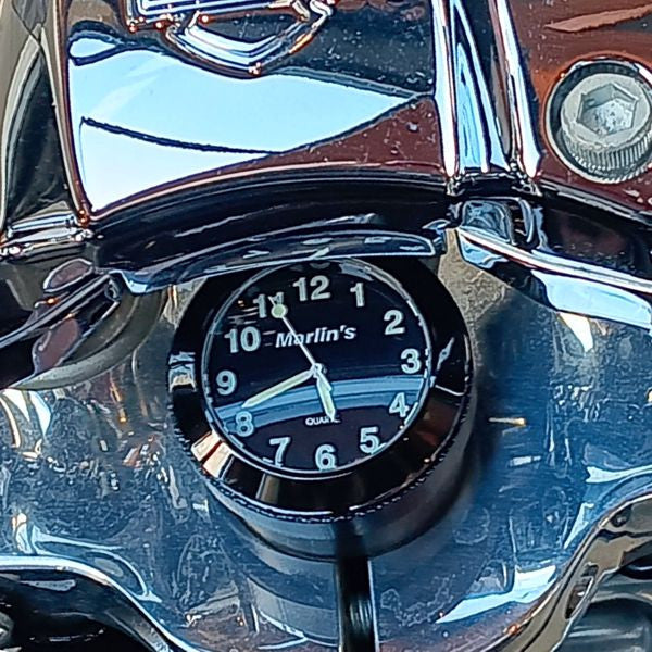 Marlin's FSBC3 Billet Steering Stem Top Washer Cover Mount for 2014 to current Dynas®  and Softails® Motorcycle Clock or Thermometer