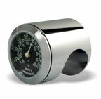 Marlin's Chrome Motorcycle Thermometer Talon Motorcycle Handlebar Mount with Traditional Black (Fahrenheit /Small Celsius Scale) Face