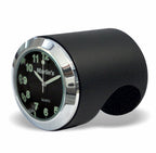 Marlin's Black Motorcycle Clock Talon Motorcycle Handlebar Mount with Traditional Black Face