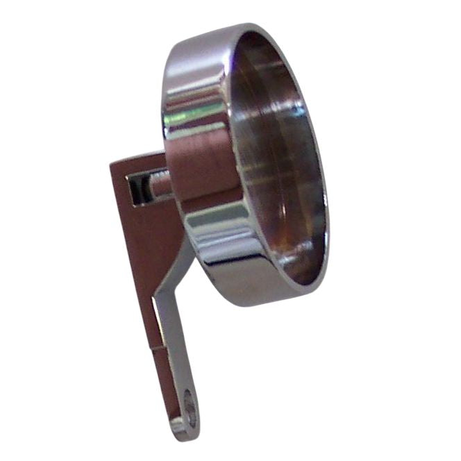 Marlin's Chrome or Black Motorcycle Perch Clamp - Brake/Clutch - Windshield Mount with Clock or Thermometer