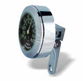 Marlin's Chrome Perch Clamp - Brake/Clutch - Windshield Mount with Traditional Black Thermometer  (Fahrenheit /Small Celsius Scale) Face