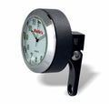 Marlin's Black Mount Motorcycle Perch Clamp - Brake/Clutch - Windshield Mount with Radiant White Clock Face