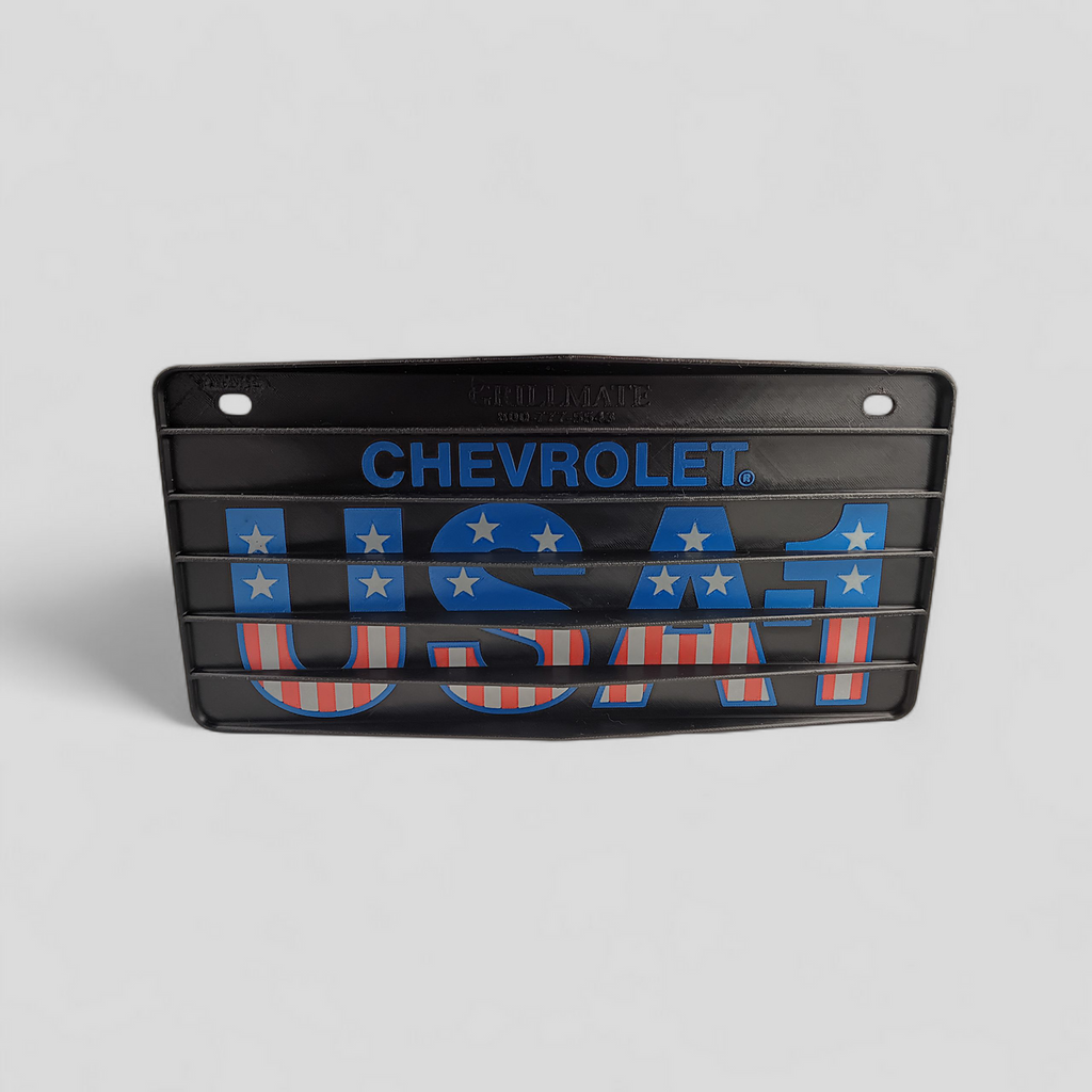 Corvette Grillmate license plate filler fits '75-'79 C3 Vette with USA1 Inlay